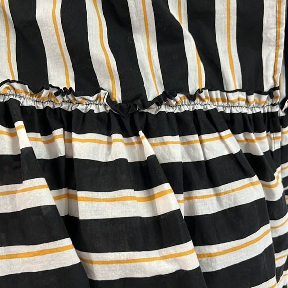 Who What Wear True Wrap Skirt striped Black/White/yellow Size 4 - Picture 14 of 15
